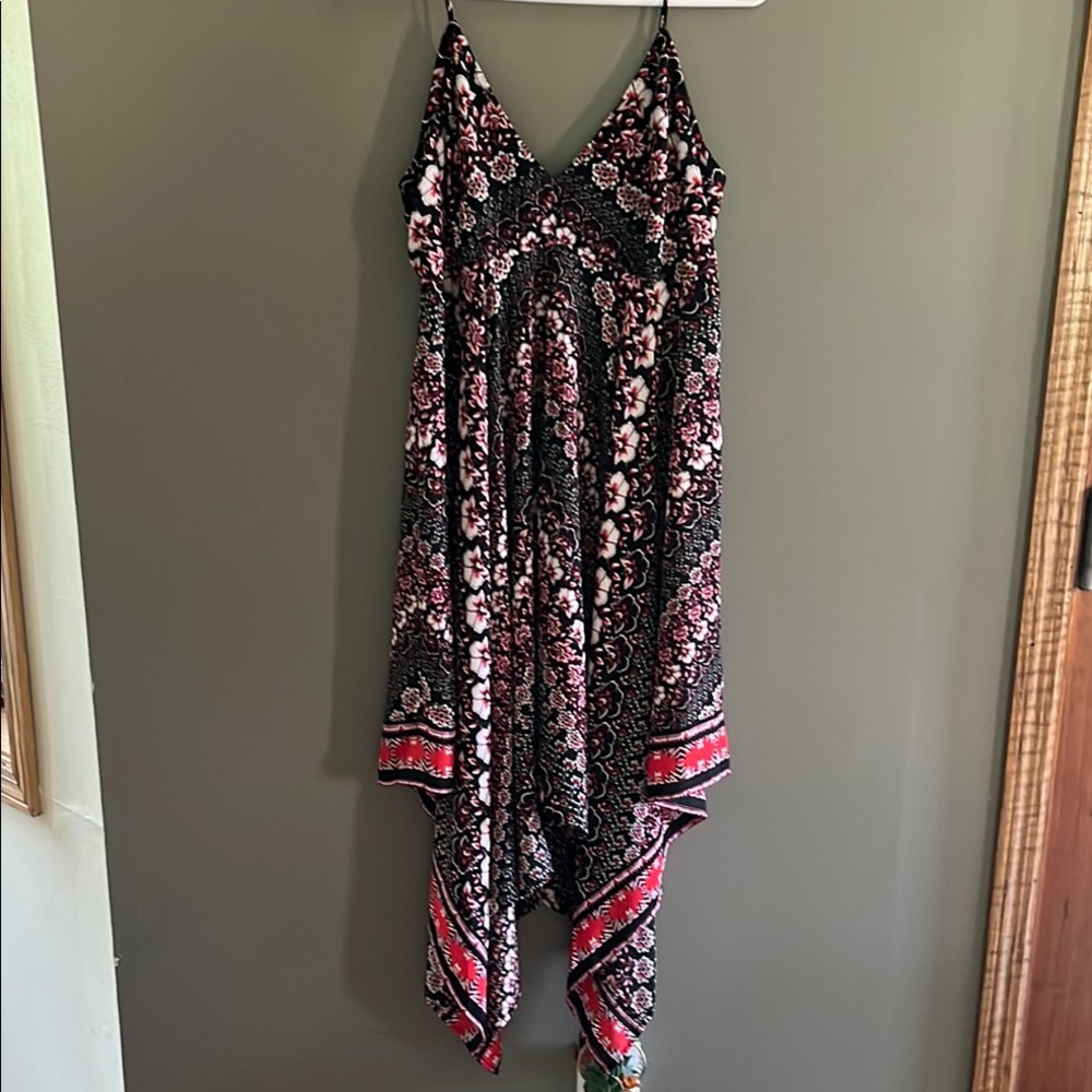 Express Black and Pink Sleeveless Sundress